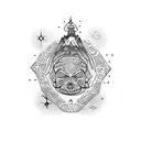 Popocatépetl cargando a Iztaccíhuatl tattoo design idea