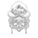 Popocatépetl cargando a Iztaccíhuatl tattoo design idea