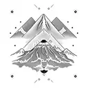 Popocatépetl cargando a Iztaccíhuatl tattoo design idea