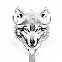 viking wolf tattoo design idea