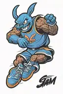 space jam tattoo design idea