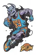 space jam tattoo design idea