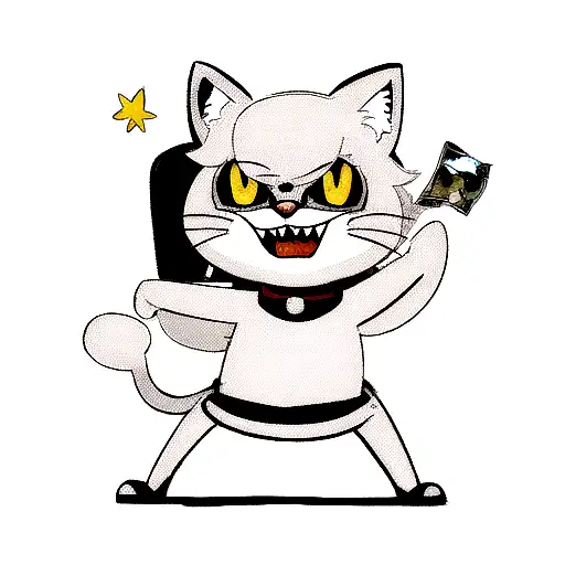 felix the cat with money bag tattoo design idea