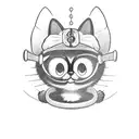 felix the cat with money bag tattoo design idea