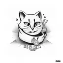 felix the cat with money bag tattoo design idea