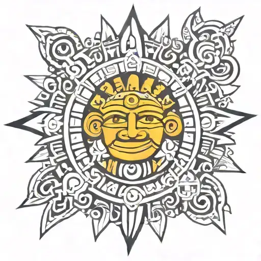 Inca god viracocha inca sun god tattoo design idea