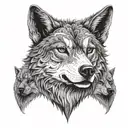 three head wolves like drakula tattoo design idea