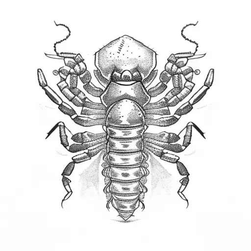 scorpion with rose tattoo design idea