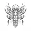 scorpion with rose tattoo design idea