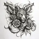metallic tattoo design idea