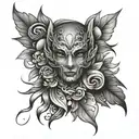 metallic tattoo design idea