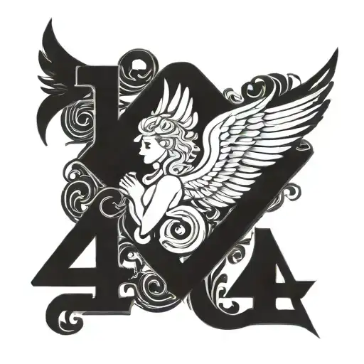444 angel number neck tattoo included tattoo design idea