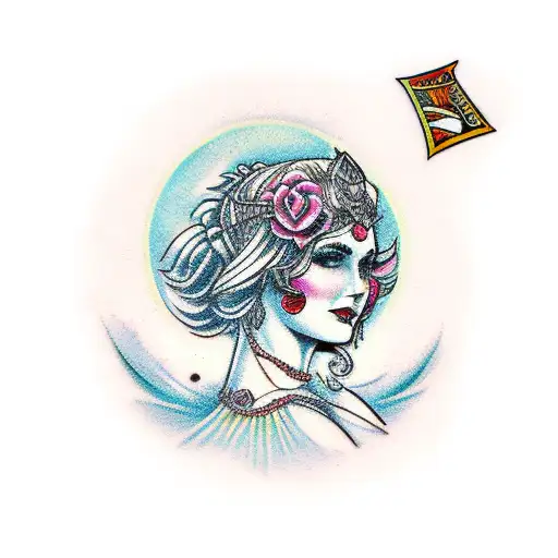 Fortuna goddess of chance tattoo design idea