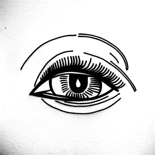 Fortuna Goddess with eyes covered tattoo design idea