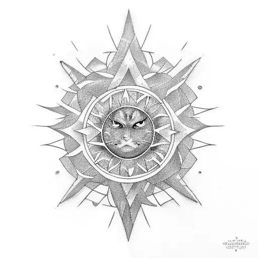 soleil tattoo design idea