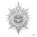 soleil tattoo design idea