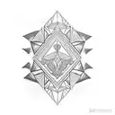 Diamond tattoo design idea