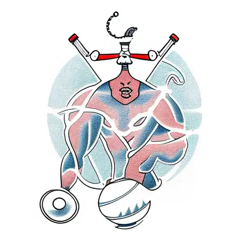 physiotherapy with crossfit tattoo design idea