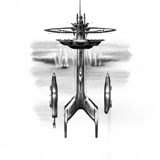 USS enterprise tattoo design idea