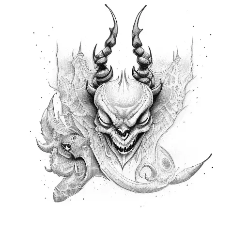 devilish pinup tattoo design idea