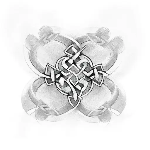 5 leaf clover with celtic knot connecting the middle tattoo design idea