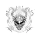 cobra com concha do mar  tattoo design idea