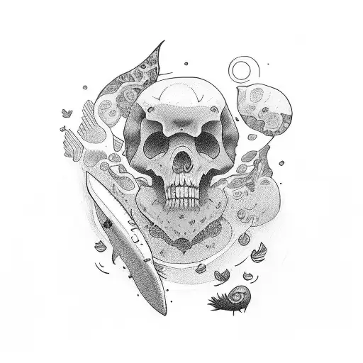 dad with daughter and son  tattoo design idea