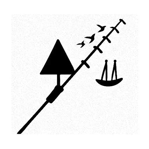 fishing pole with the date 2028 tattoo design idea