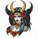 isis kali lilith tattoo design idea