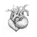 womb heart tattoo design idea