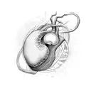 womb heart tattoo design idea