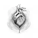 womb heart tattoo design idea