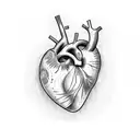 womb heart tattoo design idea