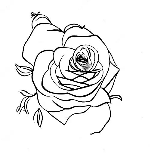 Rose avec la date 1998 tattoo design idea