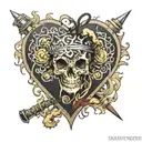 trafalgar law heart tattoo design idea