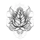 dragão com flores, girassol  tattoo design idea