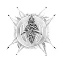 sea goat tattoo design idea