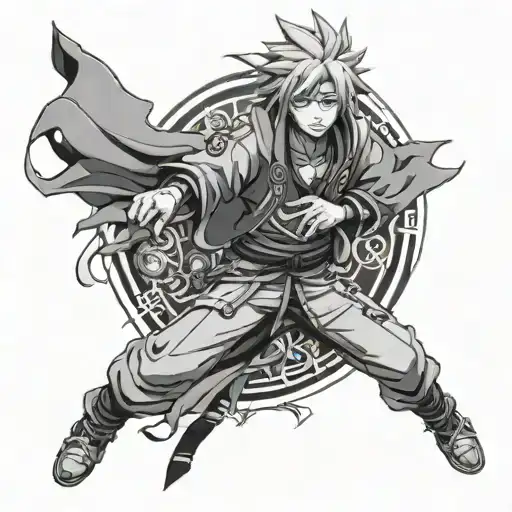 minato namikaze sealing tattoo design idea