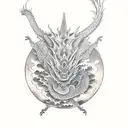 sleeping Dragon tattoo design idea