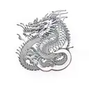 sleeping Dragon tattoo design idea