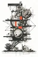 Bauhaus tattoo design idea