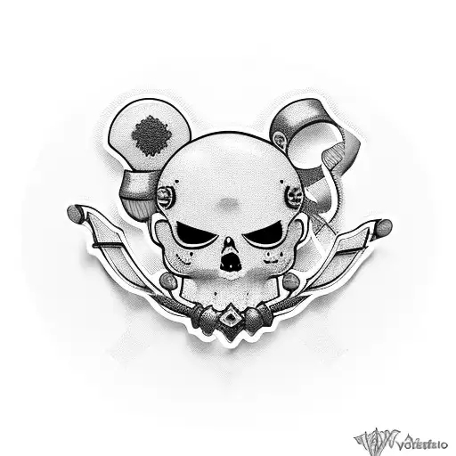 voodoo doll with pins tattoo design idea