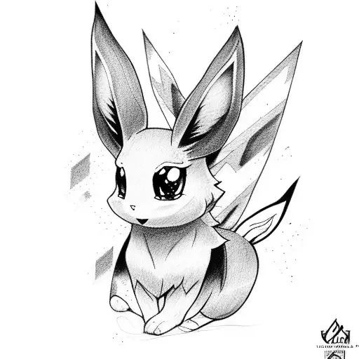 eevee and sylveon tattoo design idea