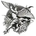 icarus falling tattoo design idea