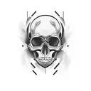 abstract skull gothic tattoo design idea