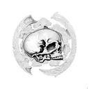 moon, bones, death, blackwork, scratch tattoo design idea