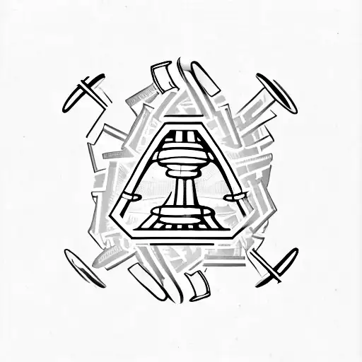 pillory trap in dollar bill  tattoo design idea