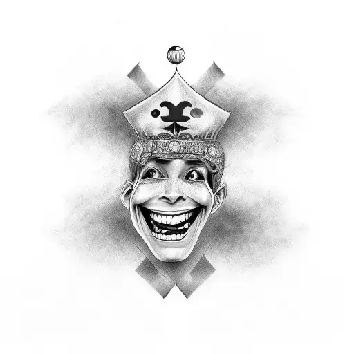 laugh now cry later tattoo design idea