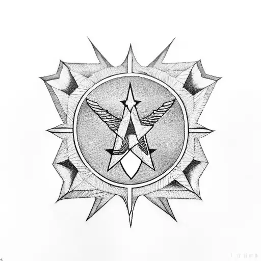 lia in the center angle wings with a puerto rican flag  tattoo design idea