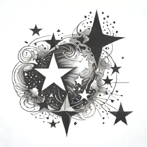 stars, sky, humble tattoo design idea